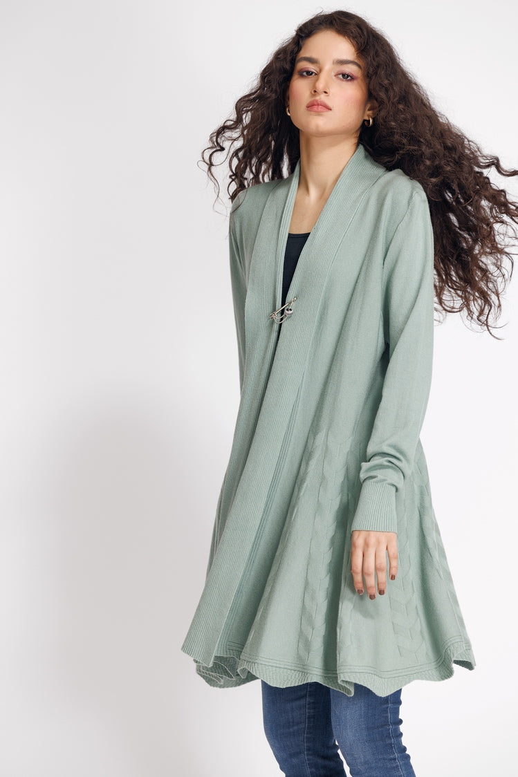 Picture of Ellena - V-Neck Cardigan Sweater - Available at Raja Sahib