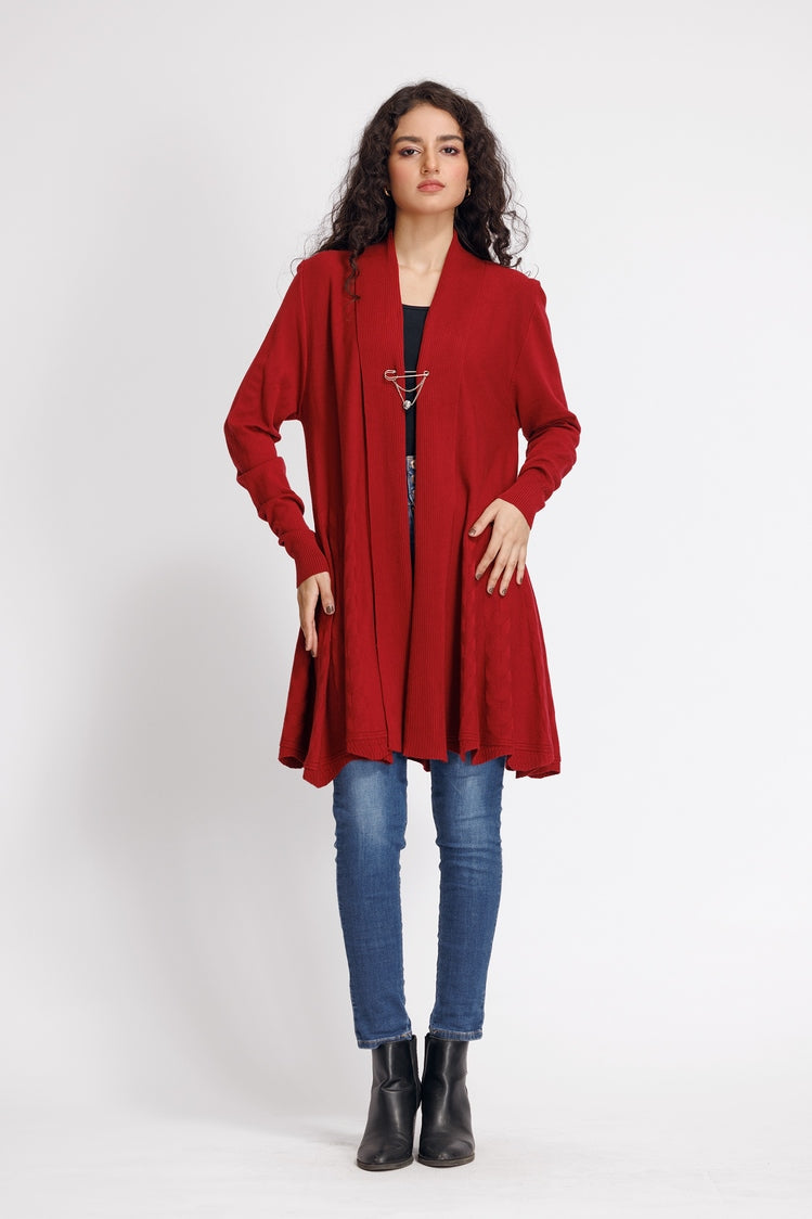 Picture of Ellena - V-Neck Cardigan Sweater - Available at Raja Sahib
