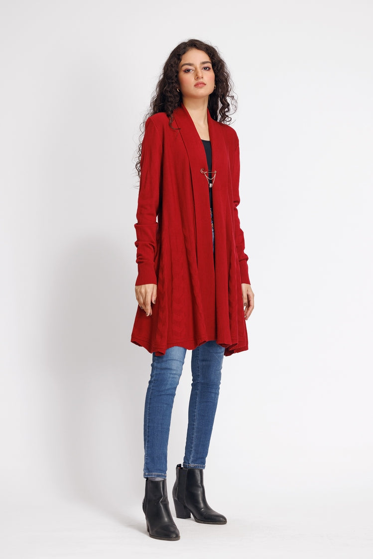 Picture of Ellena - V-Neck Cardigan Sweater - Available at Raja Sahib