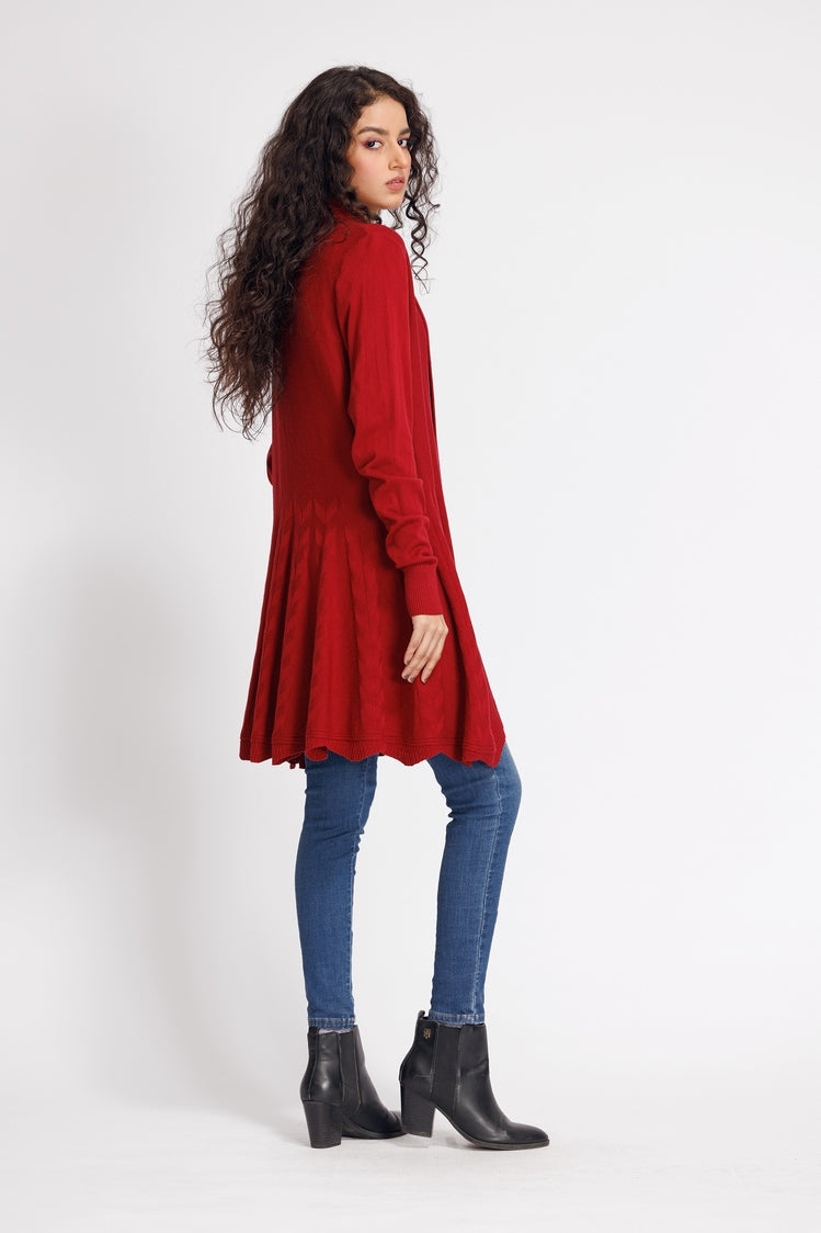 Picture of Ellena - V-Neck Cardigan Sweater - Available at Raja Sahib