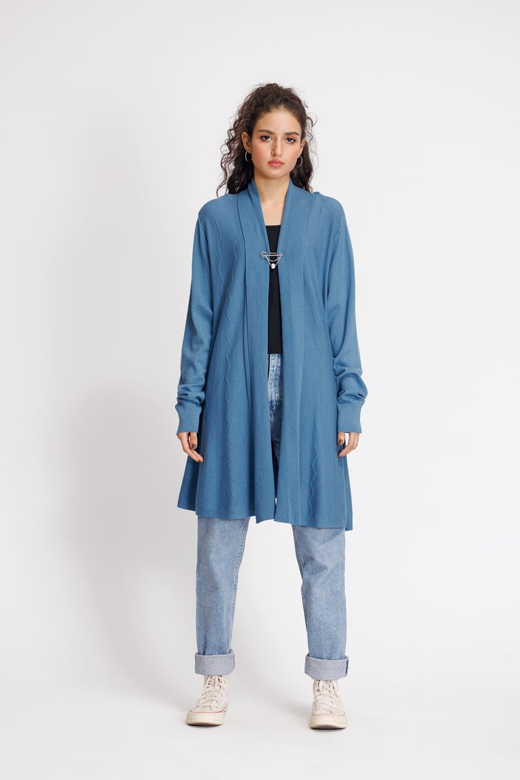 Picture of Ellena - V-Neck Cardigan Sweater - Available at Raja Sahib
