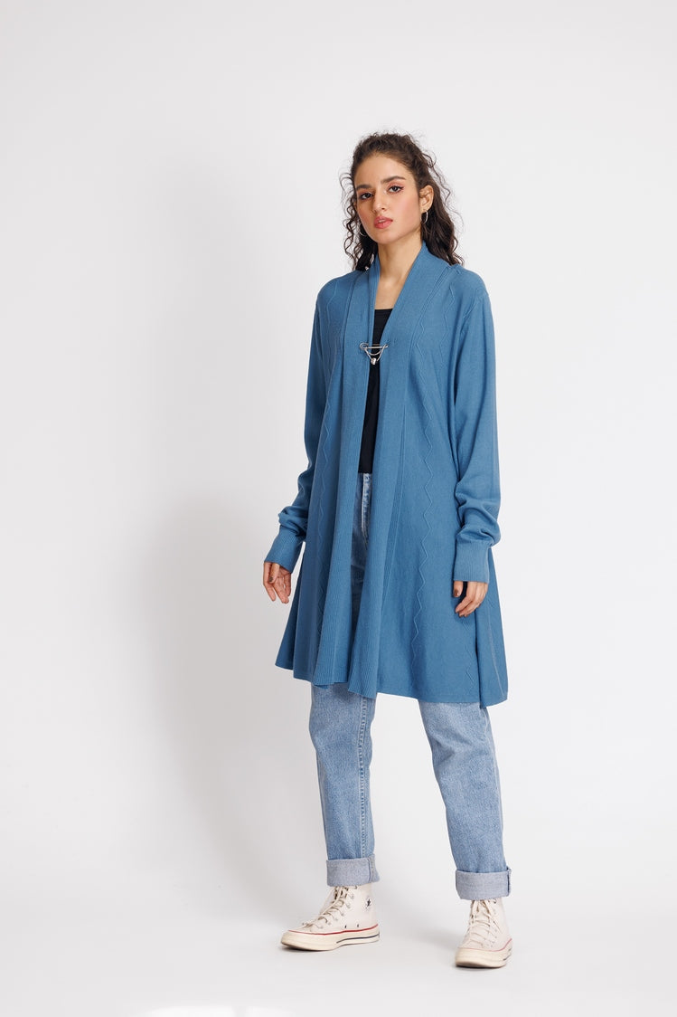Picture of Ellena - V-Neck Cardigan Sweater - Available at Raja Sahib
