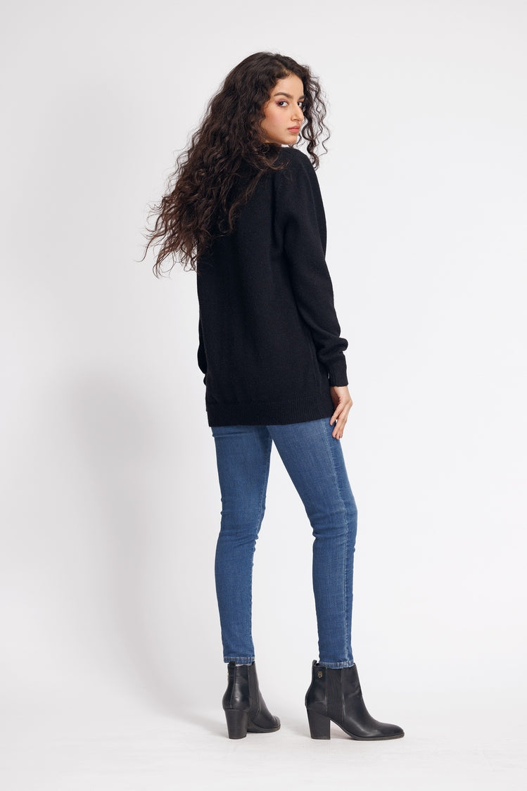 Picture of Ellena - V-Neck Cardigan Sweater - Available at Raja Sahib