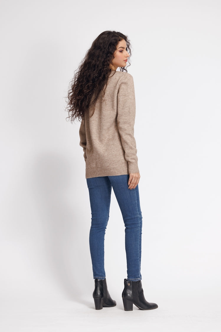 Picture of Ellena - V-Neck Cardigan Sweater - Available at Raja Sahib