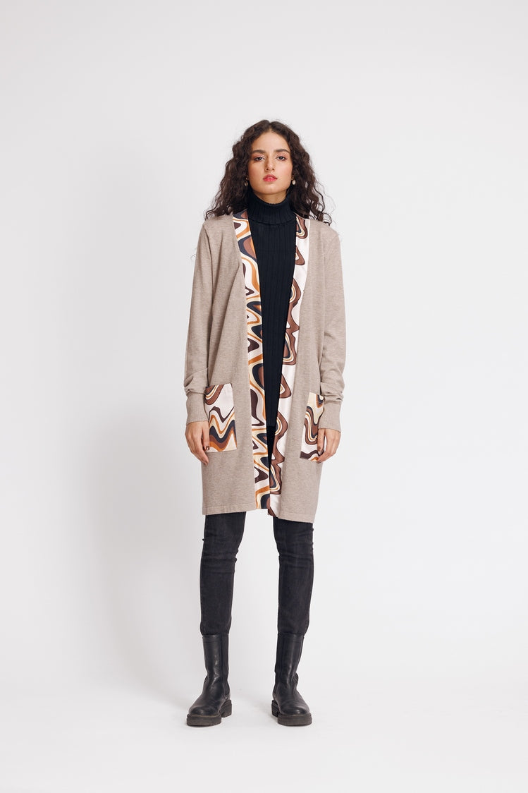 Picture of Ellena - Front-Open Sweater - Available at Raja Sahib