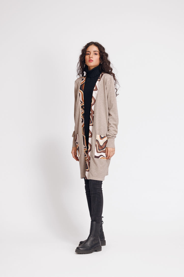 Picture of Ellena - Front-Open Sweater - Available at Raja Sahib