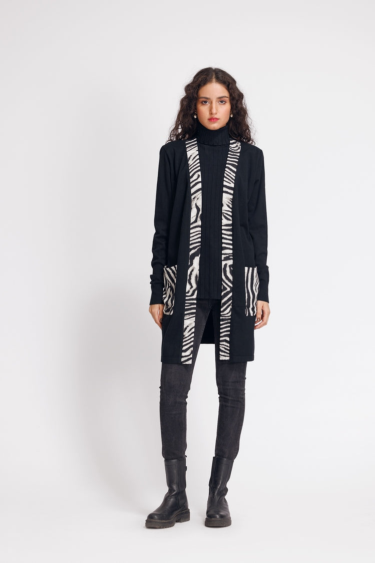 Picture of Ellena - V-Neck Cardigan Sweater - Available at Raja Sahib