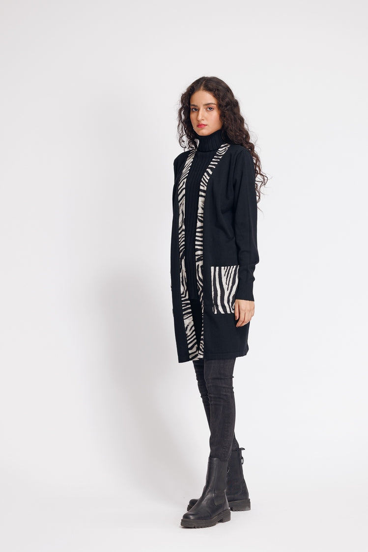 Picture of Ellena - V-Neck Cardigan Sweater - Available at Raja Sahib