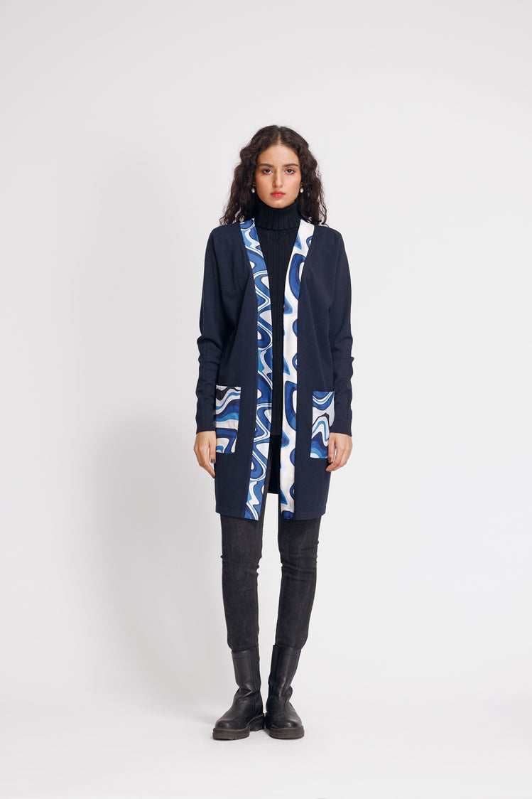 Picture of Ellena - V-Neck Cardigan Sweater - Available at Raja Sahib