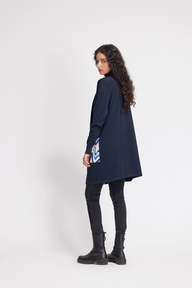 Picture of Ellena - V-Neck Cardigan Sweater - Available at Raja Sahib
