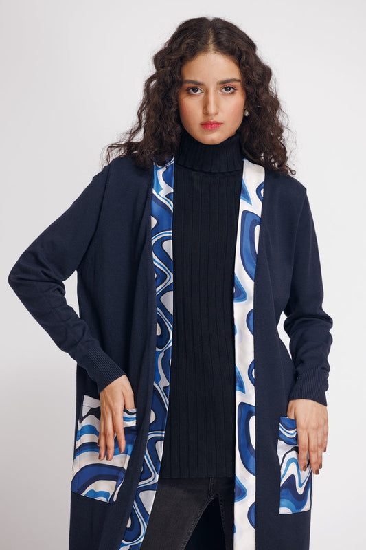 Picture of Ellena - V-Neck Cardigan Sweater - Available at Raja Sahib