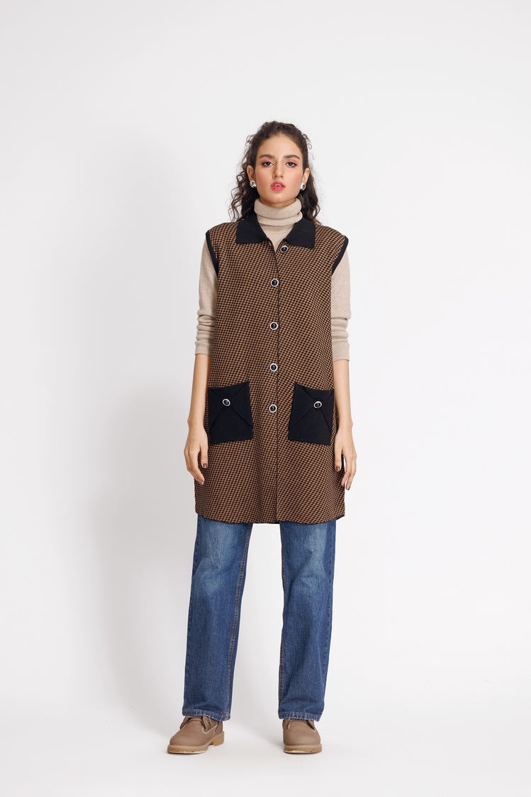 Picture of Ellena - V-Neck Cardigan Sweater - Available at Raja Sahib