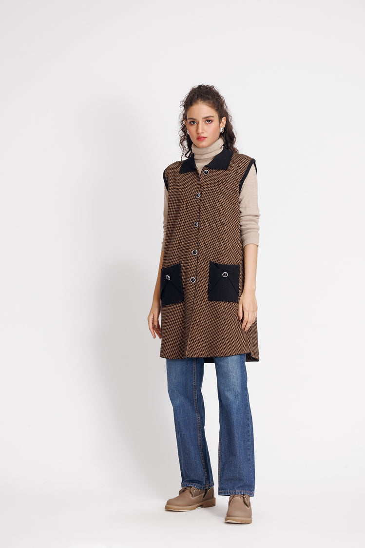 Picture of Ellena - V-Neck Cardigan Sweater - Available at Raja Sahib