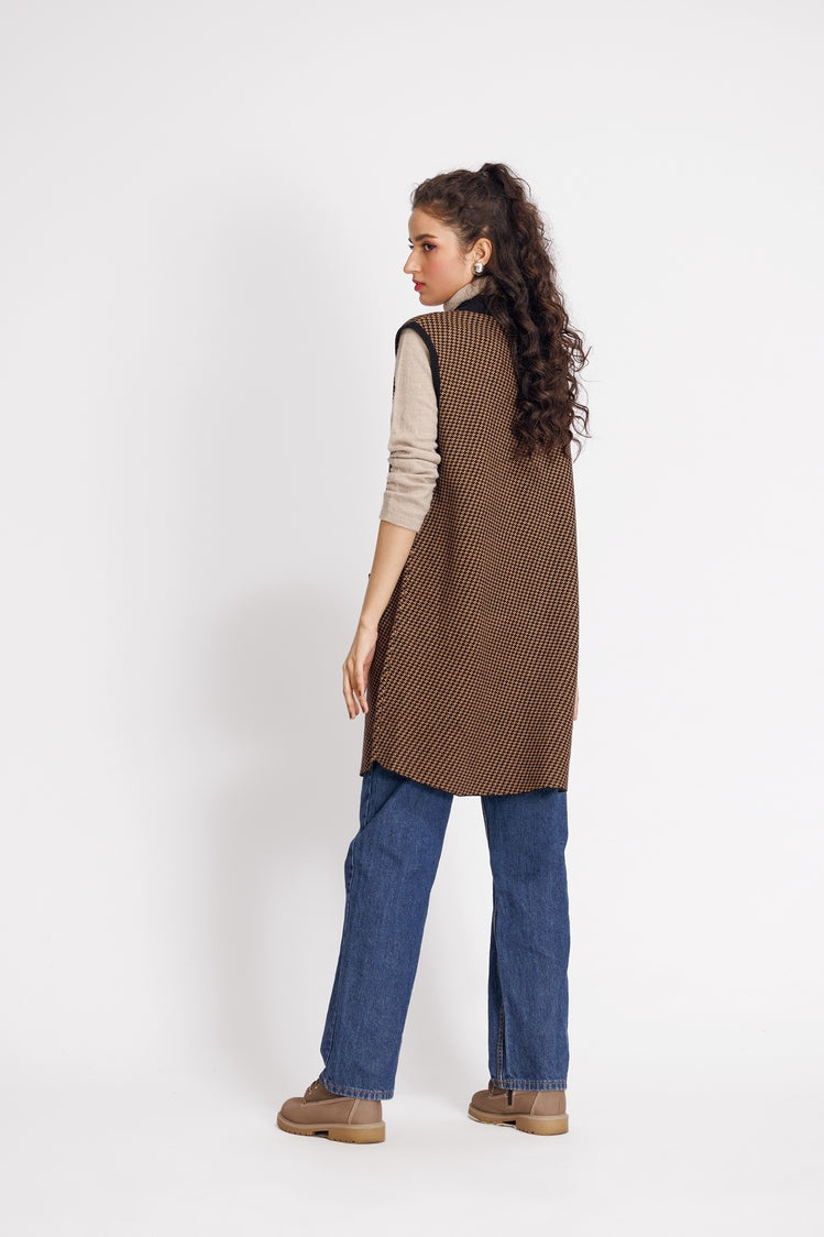 Picture of Ellena - V-Neck Cardigan Sweater - Available at Raja Sahib