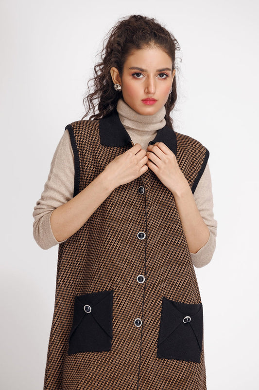 Picture of Ellena - V-Neck Cardigan Sweater - Available at Raja Sahib