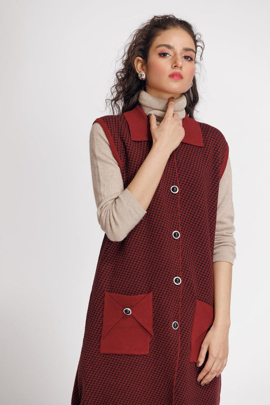 Picture of Ellena - V-Neck Cardigan Sweater - Available at Raja Sahib