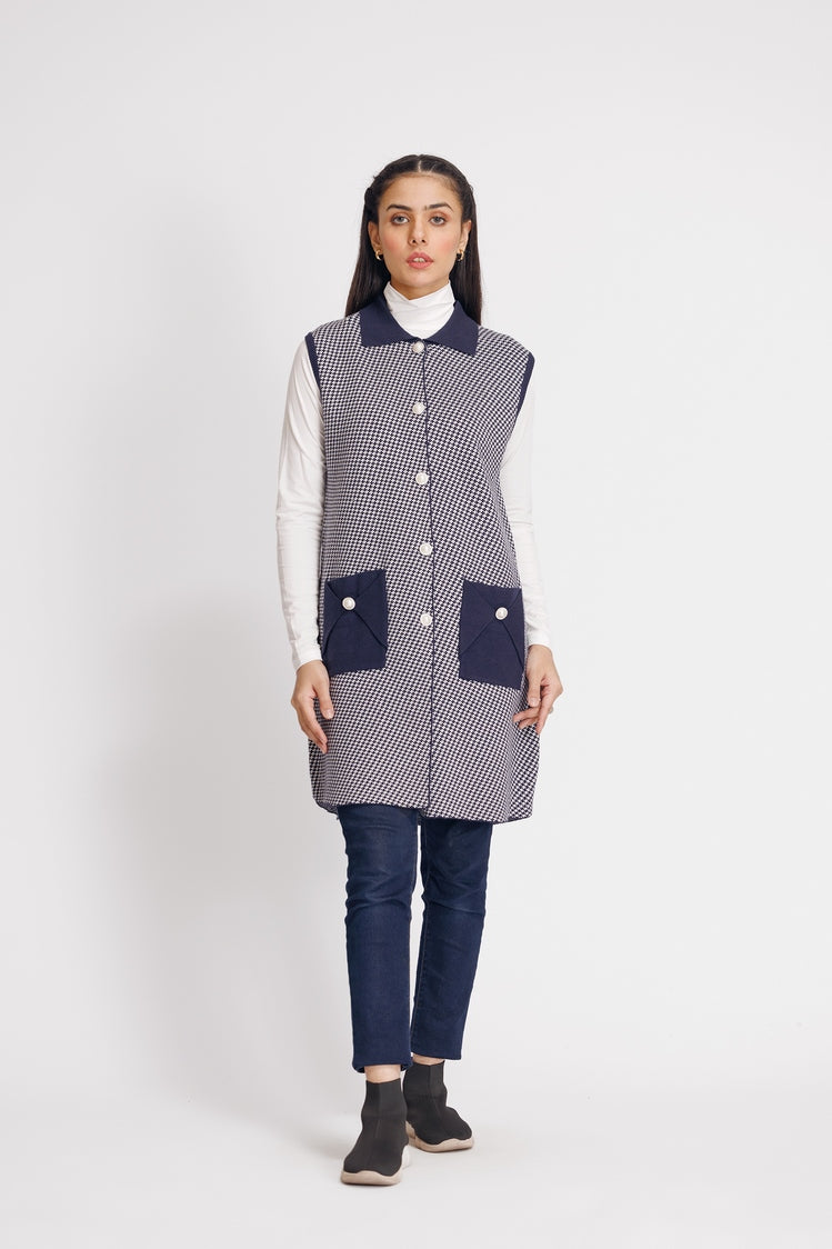 Picture of Ellena - V-Neck Cardigan Sweater - Available at Raja Sahib