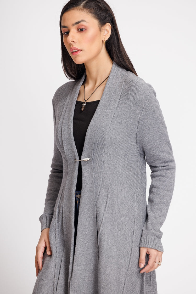 Picture of Ellena - V-Neck Cardigan Sweater - Available at Raja Sahib