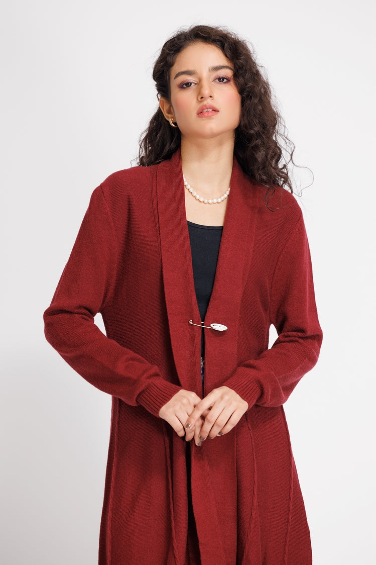 Picture of Ellena - V-Neck Cardigan Sweater - Available at Raja Sahib