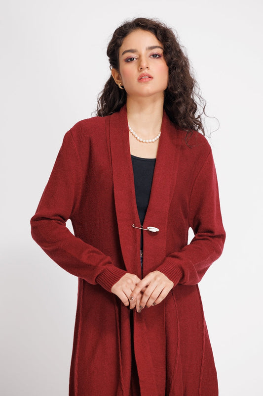 Picture of Ellena - V-Neck Cardigan Sweater - Available at Raja Sahib