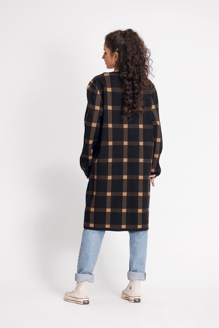 Picture of Ellena - Round Neck Cardigan Sweater - Available at Raja Sahib