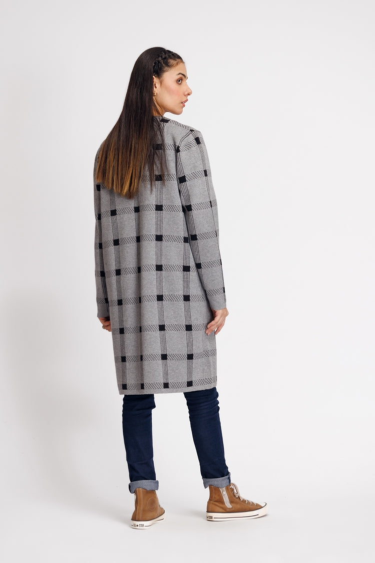 Picture of Ellena - Round Neck Cardigan Sweater - Available at Raja Sahib