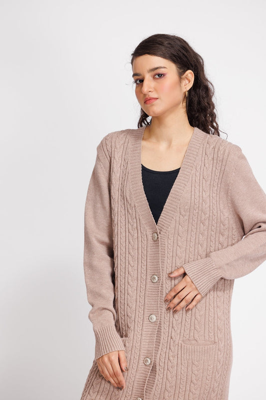Picture of Ellena - V-Neck Cardigan Sweater - Available at Raja Sahib