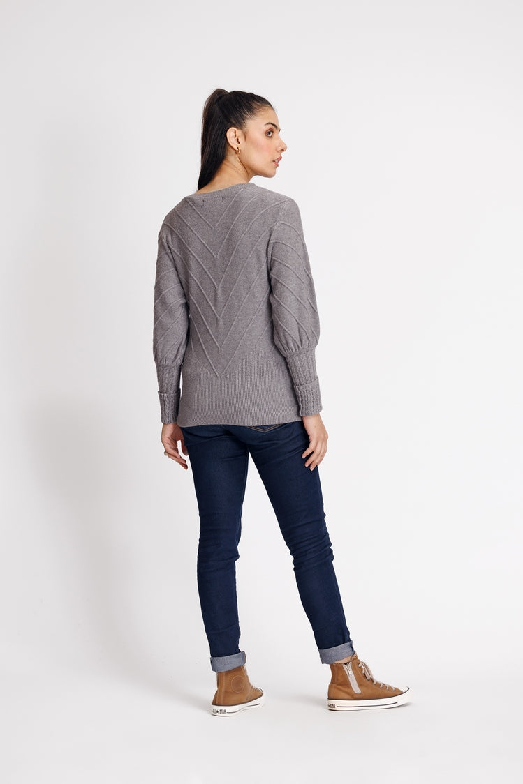 Picture of Ellena - Round Neck Pullover Sweater - Available at Raja Sahib