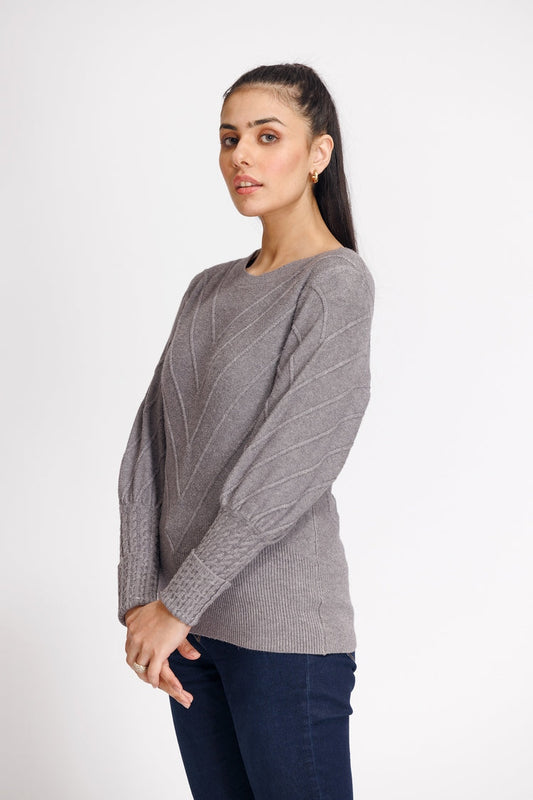 Picture of Ellena - Round Neck Pullover Sweater - Available at Raja Sahib