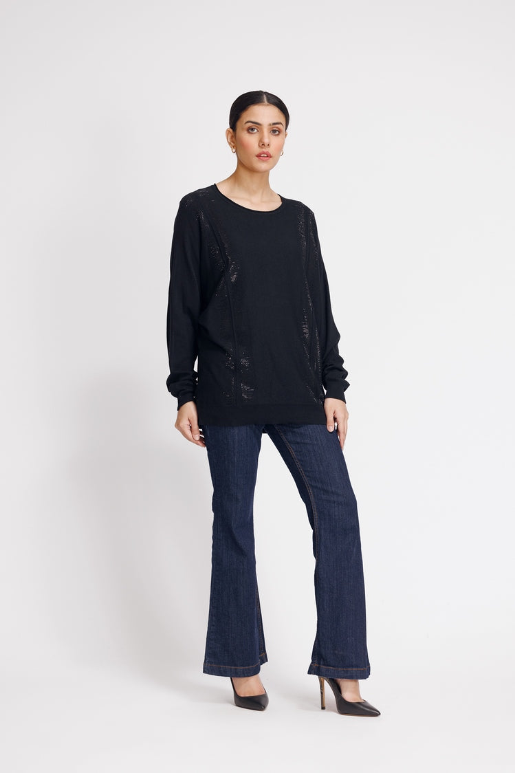 Picture of Ellena - Round Neck Pullover Sweater - Available at Raja Sahib