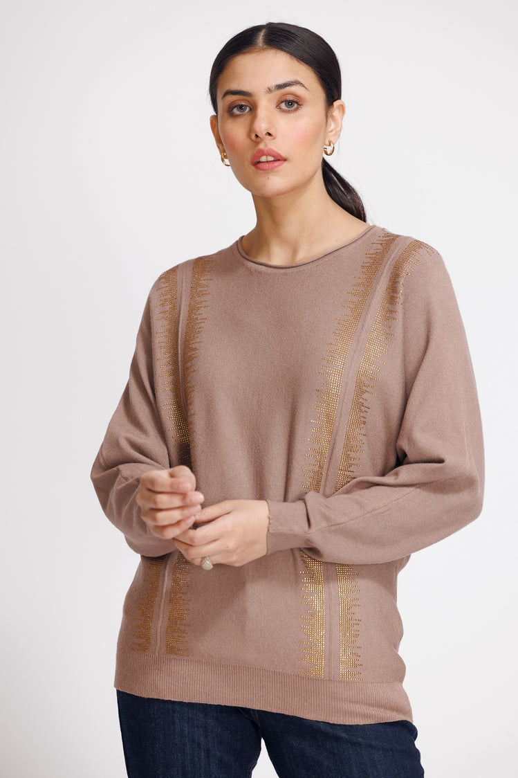 Picture of Ellena - Round Neck Pullover Sweater - Available at Raja Sahib