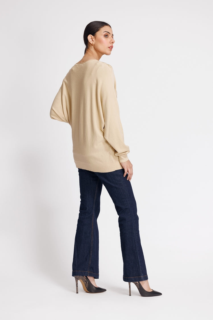 Picture of Ellena - Round Neck Pullover Sweater - Available at Raja Sahib
