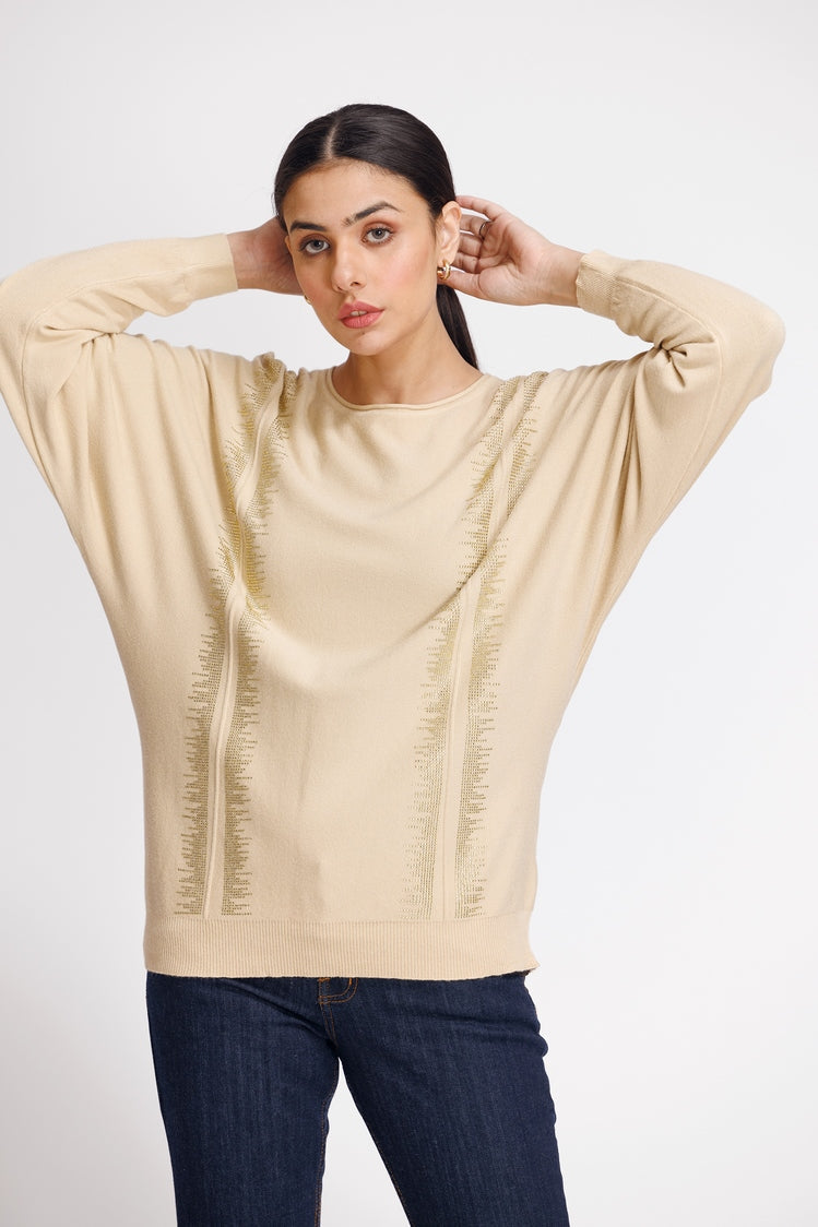 Picture of Ellena - Round Neck Pullover Sweater - Available at Raja Sahib