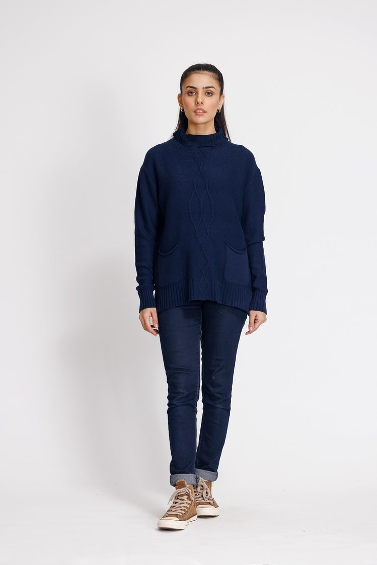 Picture of Ellena - Turtle Neck Pullover Sweater - Available at Raja Sahib