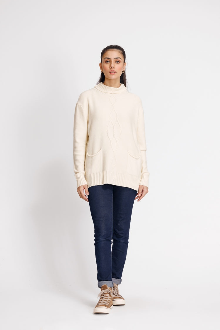 Picture of Ellena - Turtle Neck Pullover Sweater - Available at Raja Sahib