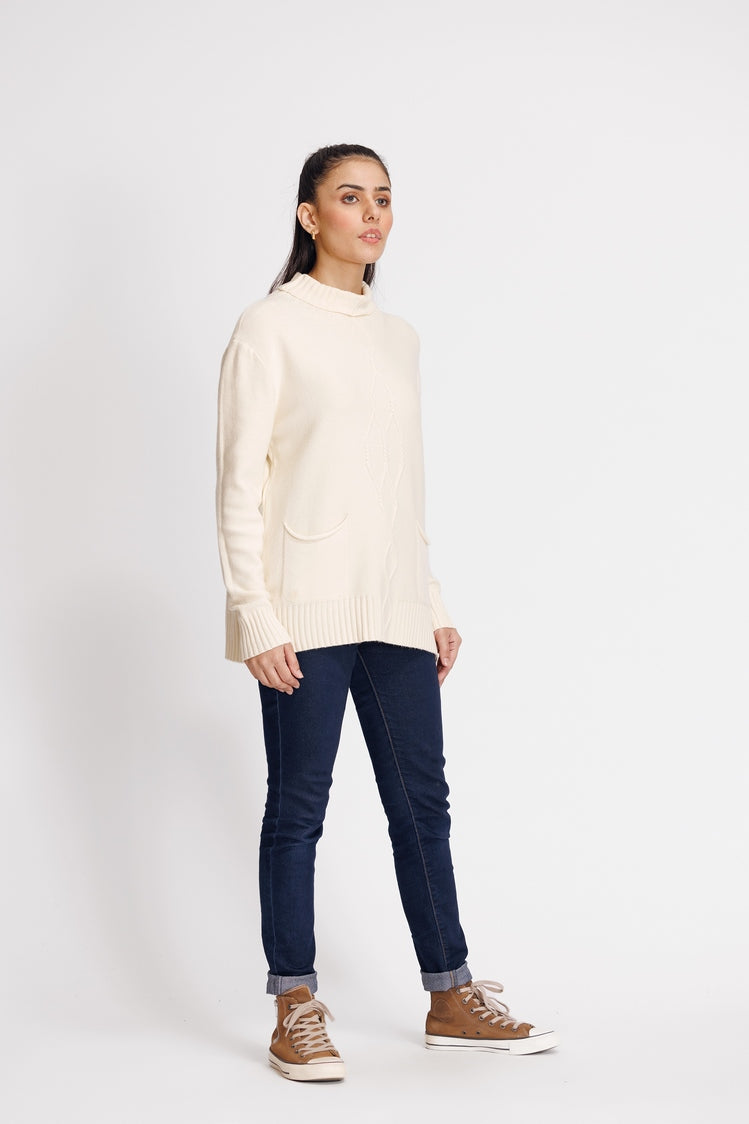 Picture of Ellena - Turtle Neck Pullover Sweater - Available at Raja Sahib
