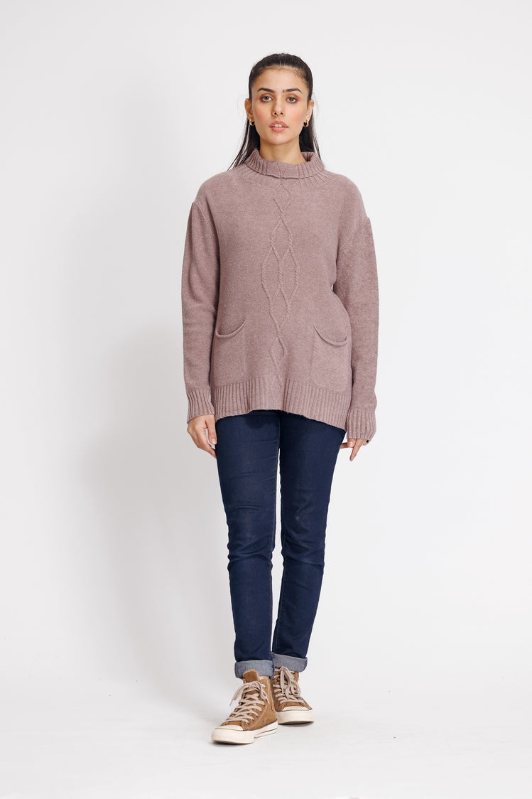 Picture of Ellena - Turtle Neck Pullover Sweater - Available at Raja Sahib