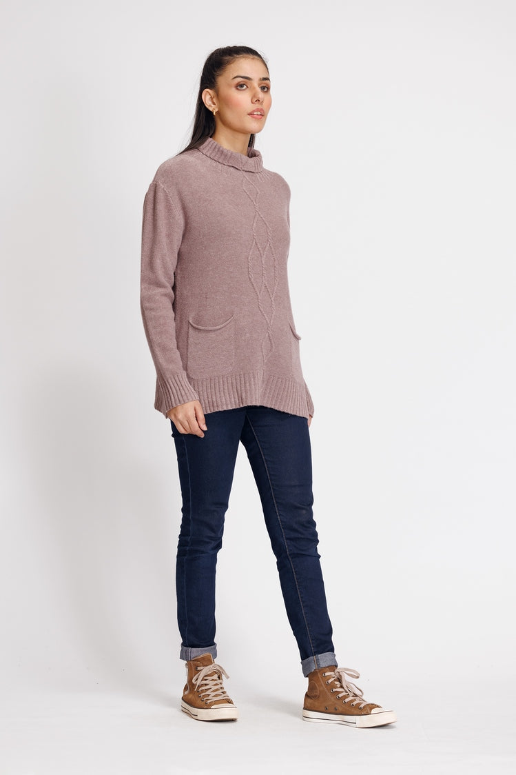 Picture of Ellena - Turtle Neck Pullover Sweater - Available at Raja Sahib