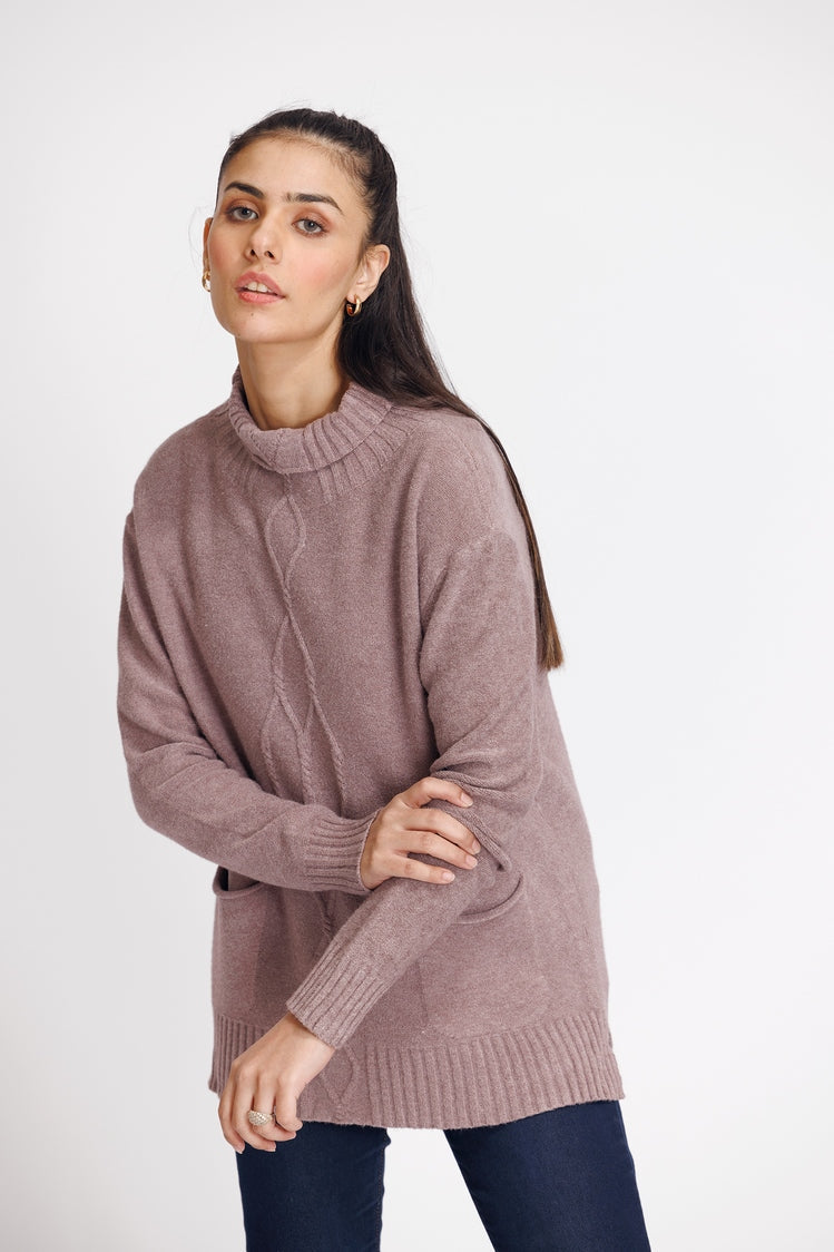 Picture of Ellena - Turtle Neck Pullover Sweater - Available at Raja Sahib