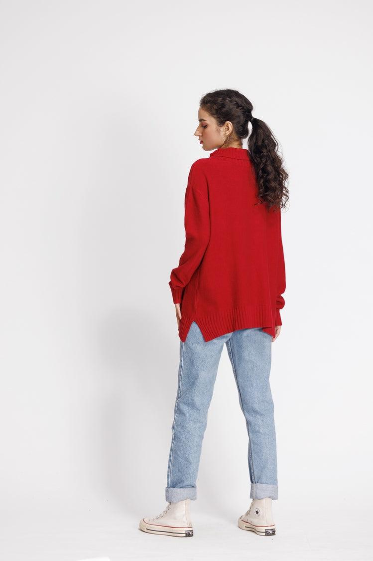 Picture of Ellena - Turtle Neck Pullover Sweater - Available at Raja Sahib