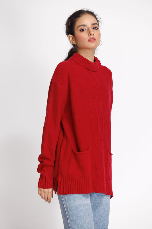 Picture of Ellena - Turtle Neck Pullover Sweater - Available at Raja Sahib