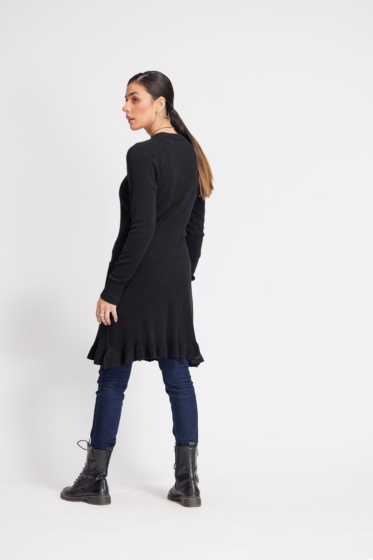 Picture of Ellena - V-Neck Cardigan Sweater - Available at Raja Sahib