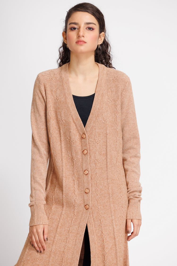 Picture of Ellena - V-Neck Cardigan Sweater - Available at Raja Sahib
