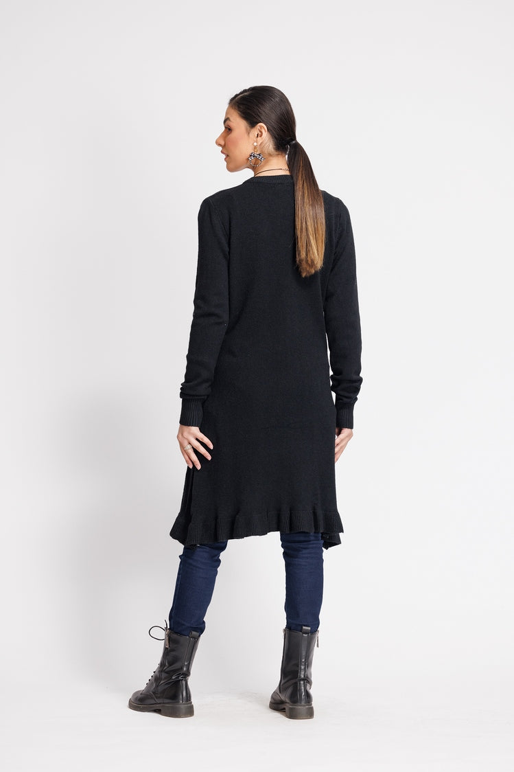 Picture of Ellena - V-Neck Cardigan Sweater - Available at Raja Sahib