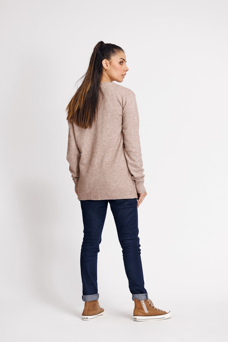 Picture of Ellena - V-Neck Cardigan Sweater - Available at Raja Sahib