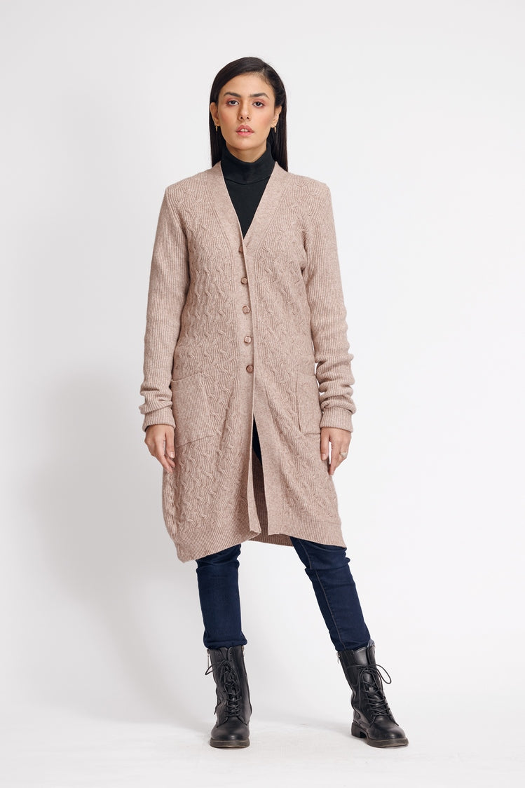 Picture of Ellena - V-Neck Cardigan Sweater - Available at Raja Sahib