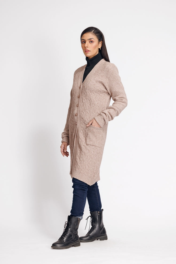 Picture of Ellena - V-Neck Cardigan Sweater - Available at Raja Sahib