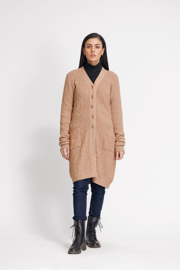 Picture of Ellena - V-Neck Cardigan Sweater - Available at Raja Sahib