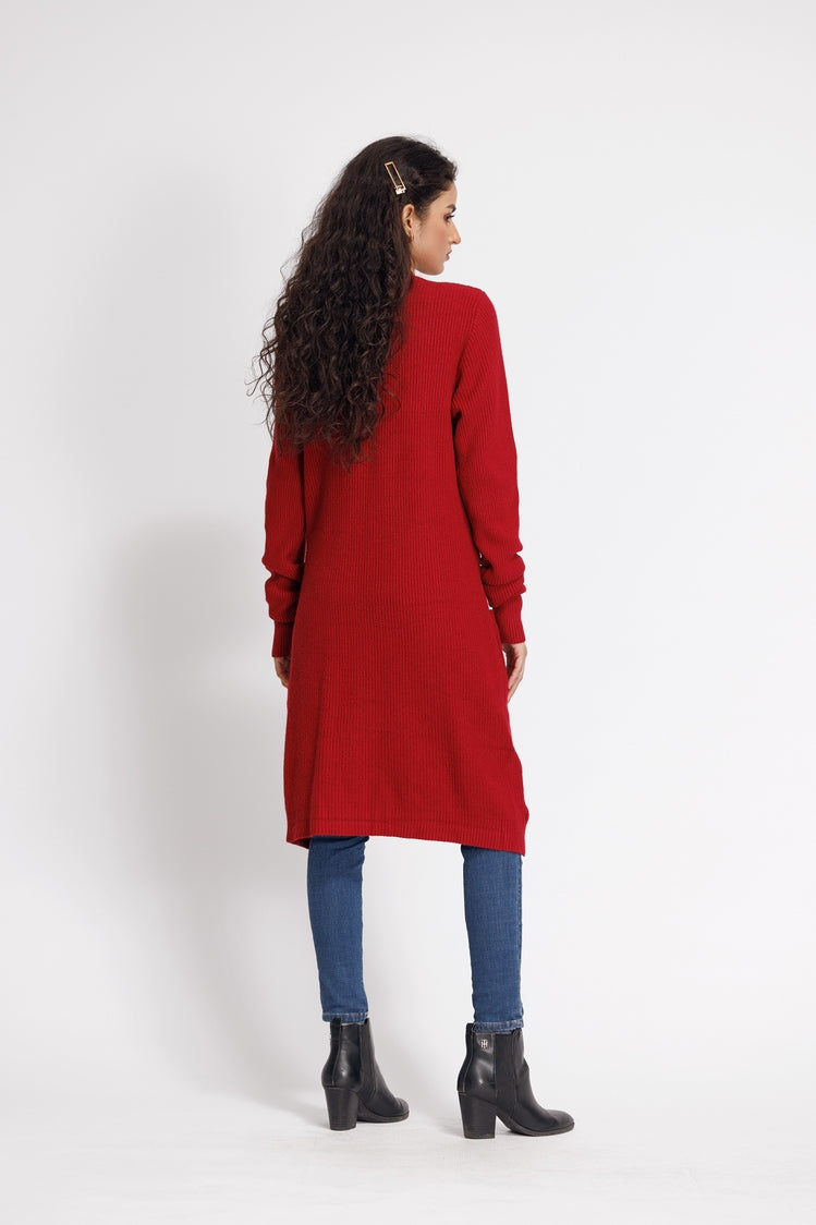 Picture of Ellena - V-Neck Cardigan Sweater - Available at Raja Sahib
