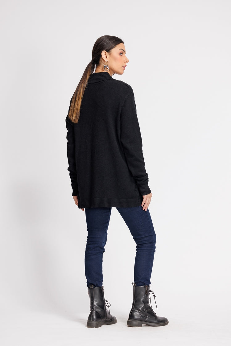 Picture of Ellena - V-Neck Cardigan Sweater - Available at Raja Sahib